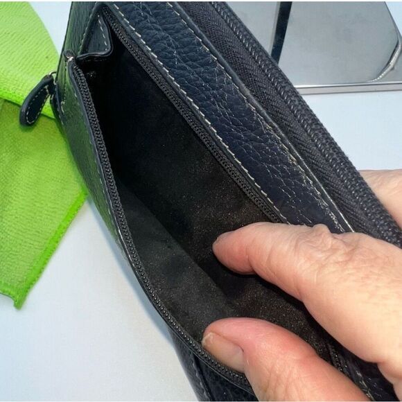 Tignanello Vintage navy Buttery Leather Long Zip around Wallet - Picture 4 of 6